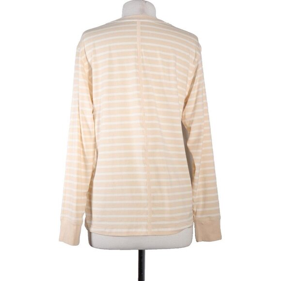 Lululemon Women’s Small Yachtie Stripe Pale Linen Lemon Sorbet Long Sleeve Shirt - Picture 7 of 9